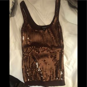 Bebe Brown Tank Top